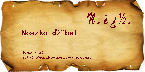 Noszko Ábel névjegykártya